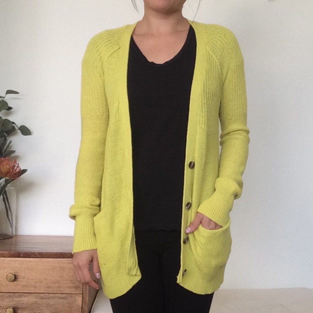 AEO Yellow cardigan
